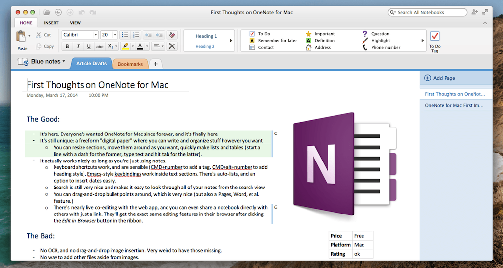 Onenote For Mac Can