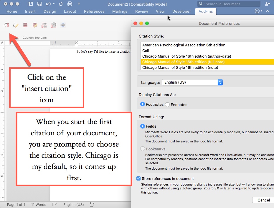 Where Is The Zotero Toolbar In Word For Mac 2011